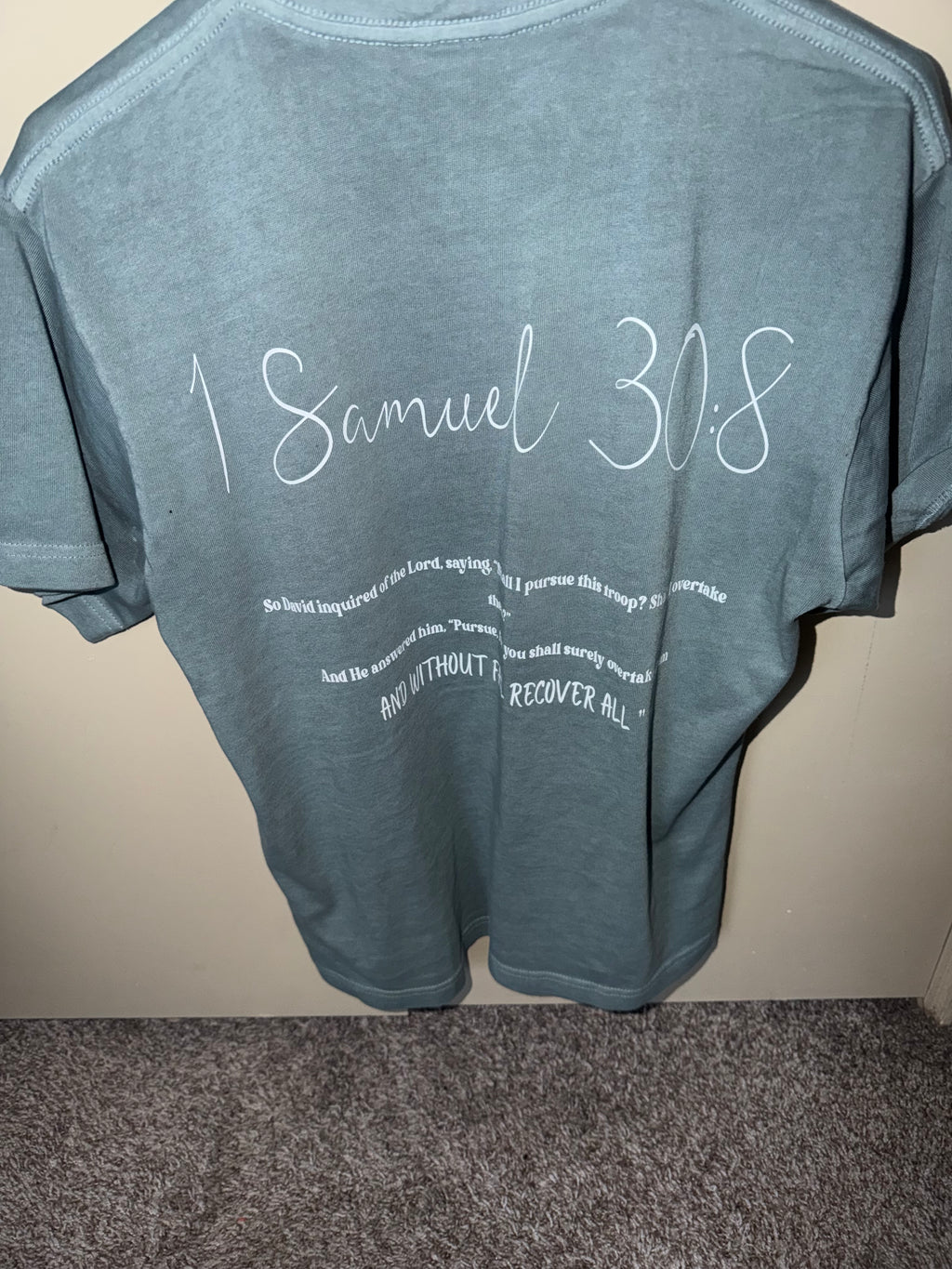 Short sleeve One Kingdom 1 Smauel 30:8 (heavyweight) shirt